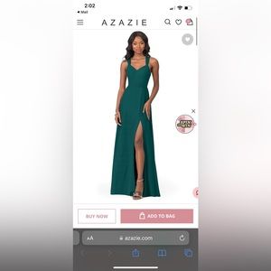 Azazie Jane dress in peacock